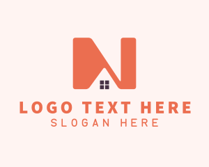 Letter N - Orange Housing Letter N logo design