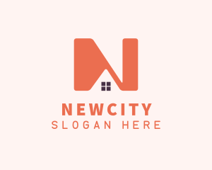 Orange Housing Letter N logo design