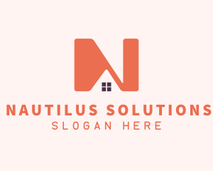 Orange Housing Letter N logo design