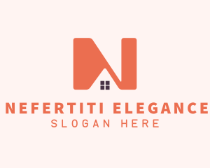 Orange Housing Letter N logo design