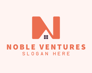 Orange Housing Letter N logo design