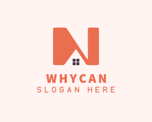 Property - Orange Housing Letter N logo design