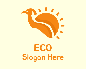 Animal - Orange Sun Bird logo design