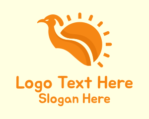 Morning - Orange Sun Bird logo design