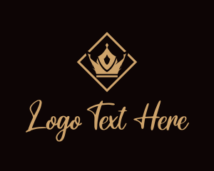 First Class - Gold Royalty Crown logo design