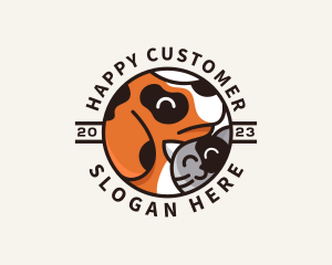 Happy Cat Dog Veterinary logo design