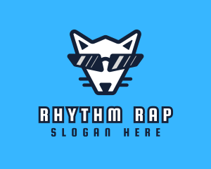 Rapping - Cool Dog Sunglasses logo design