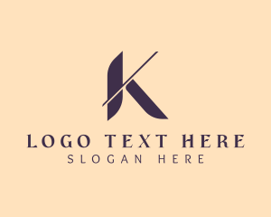 Letter K - Elegant Fashion Brand logo design