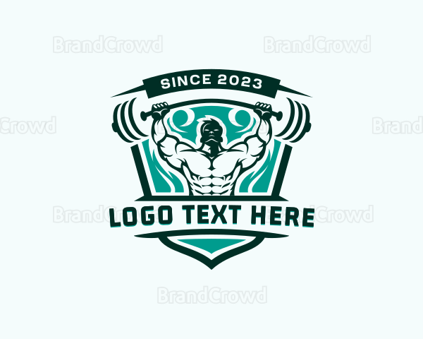 Muscular Weightlifting Man Logo