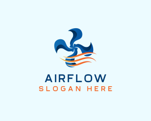 Fan Air Conditioning Airflow logo design