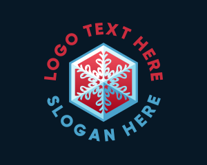 Hexagon - Fire Snowflake Ventilation logo design