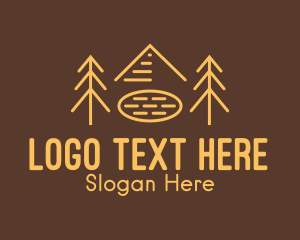 Pine Tree - Forest Woodlands Mountain Trees logo design