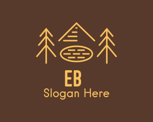 Forest Woodlands Mountain Trees logo design