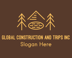 Forest Woodlands Mountain Trees logo design