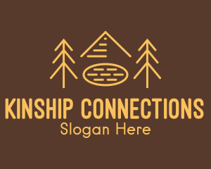 Mountain - Forest Woodlands Mountain Trees logo design