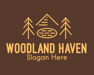 Woodland - Forest Woodlands Mountain Trees logo design