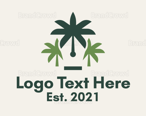 Palm Tree Pen Logo