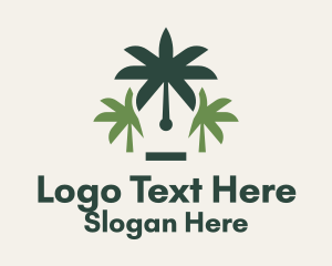 Palm Tree Pen  Logo