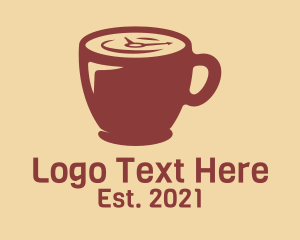 Time - Coffee Cup Clock logo design