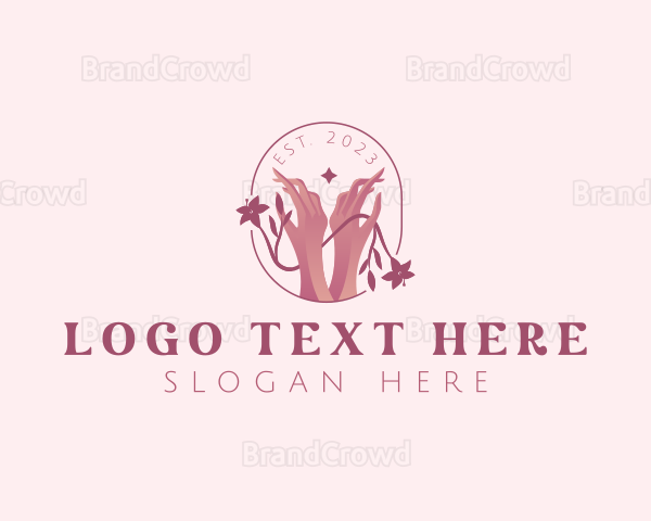 Hands Skin Care Beautician Logo