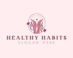 Hands Skin Care Beautician logo design