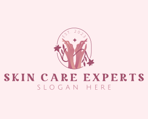 Hands Skin Care Beautician logo design