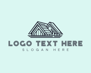 Repair - Roof Construction Builder logo design