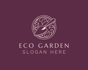  Leaf Trowel Gardening logo design