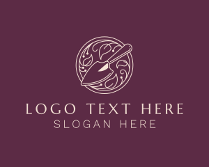 Trowel - Leaf Trowel Gardening logo design