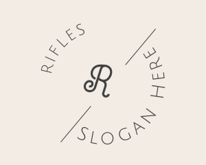 Clothing Line - Circular Cursive Brand logo design