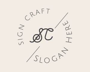 Circular Cursive Brand logo design