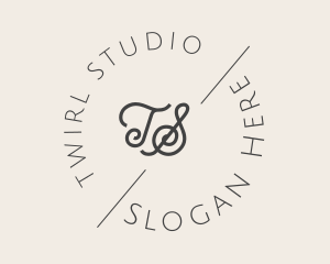 Circular Cursive Brand logo design