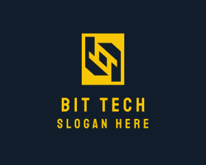 Tech Geometric Symbol logo design