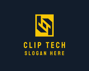 Tech Geometric Symbol logo design