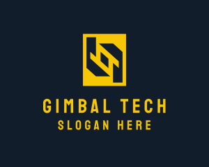 Tech Geometric Symbol logo design