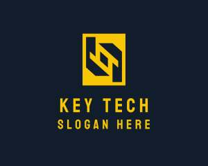 Tech Geometric Symbol logo design