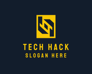 Tech Geometric Symbol logo design