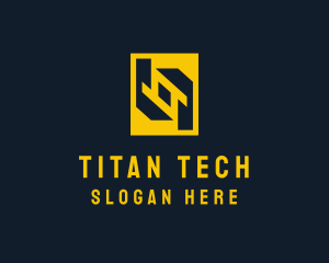 Tech Geometric Symbol logo design