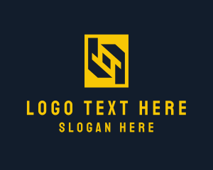 Yellow - Abstract Geometric Symbol logo design
