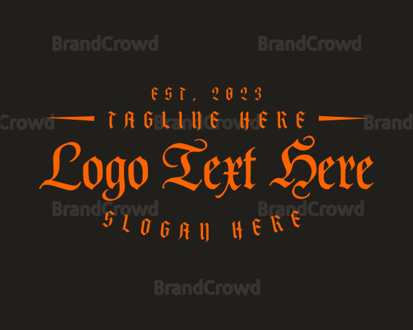 Gothic Tattoo Business Logo