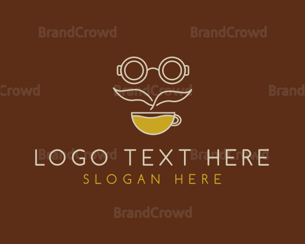 Coffee Mug Mustache Logo