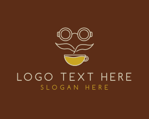 Caffeine - Coffee Mug Mustache logo design