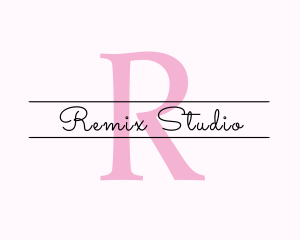 Feminine Cursive Salon logo design