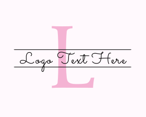 Feminine Cursive Salon Logo