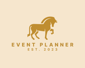 Pony - Trojan Horse Walking logo design