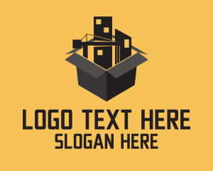 Land Developer - City Construction Box logo design