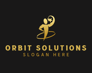 Orbit Man Star logo design