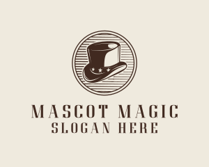 Rustic Top Hat logo design