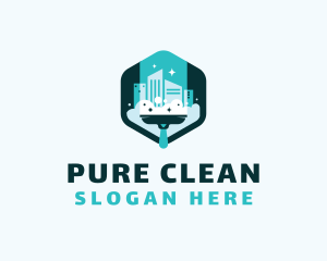 Building Squeegee Cleaning logo design