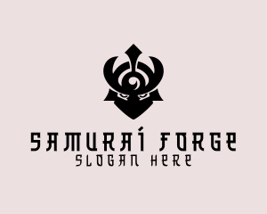 Samurai Warrior Helmet logo design